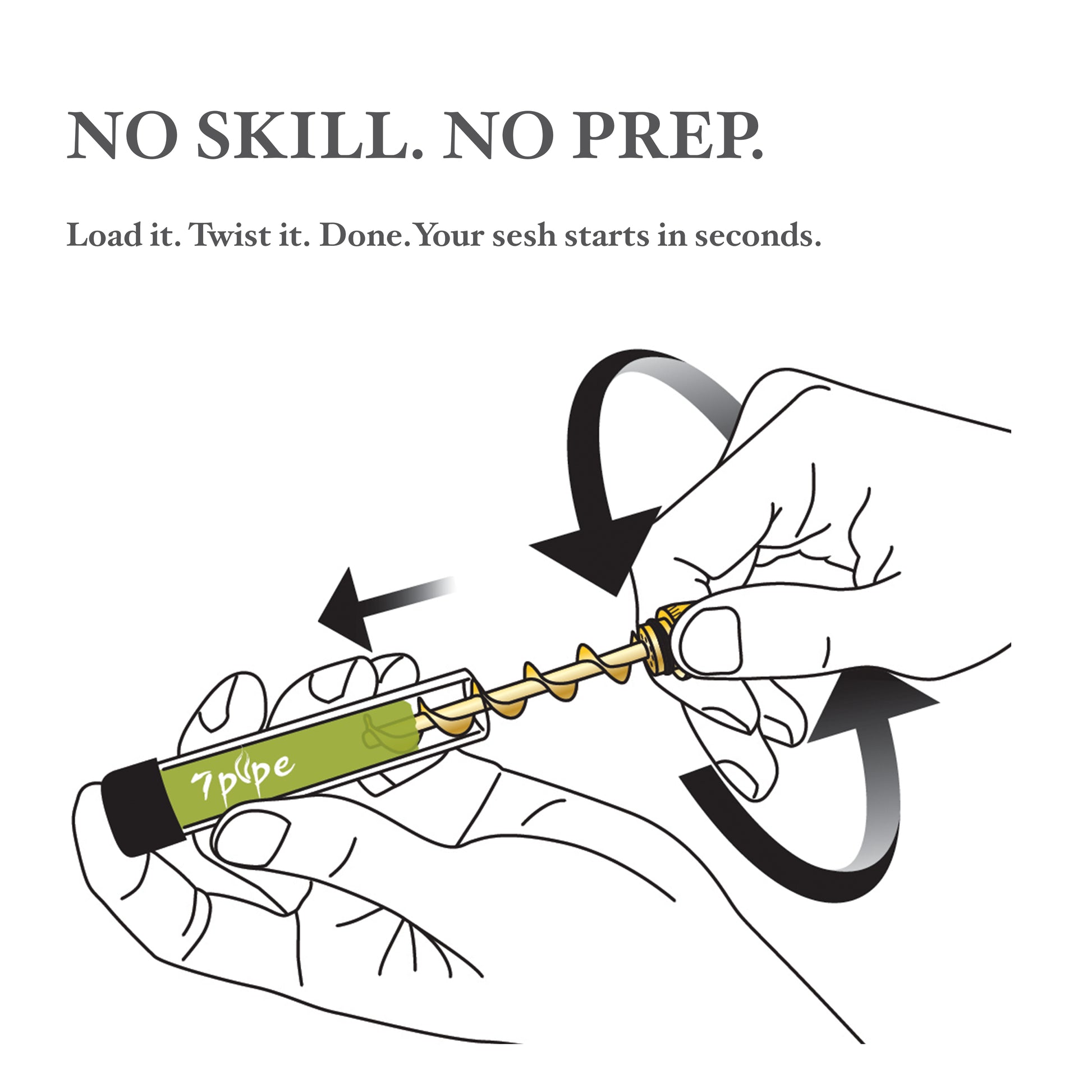 How to load a Twisty Glass Blunt using the twist-to-advance design