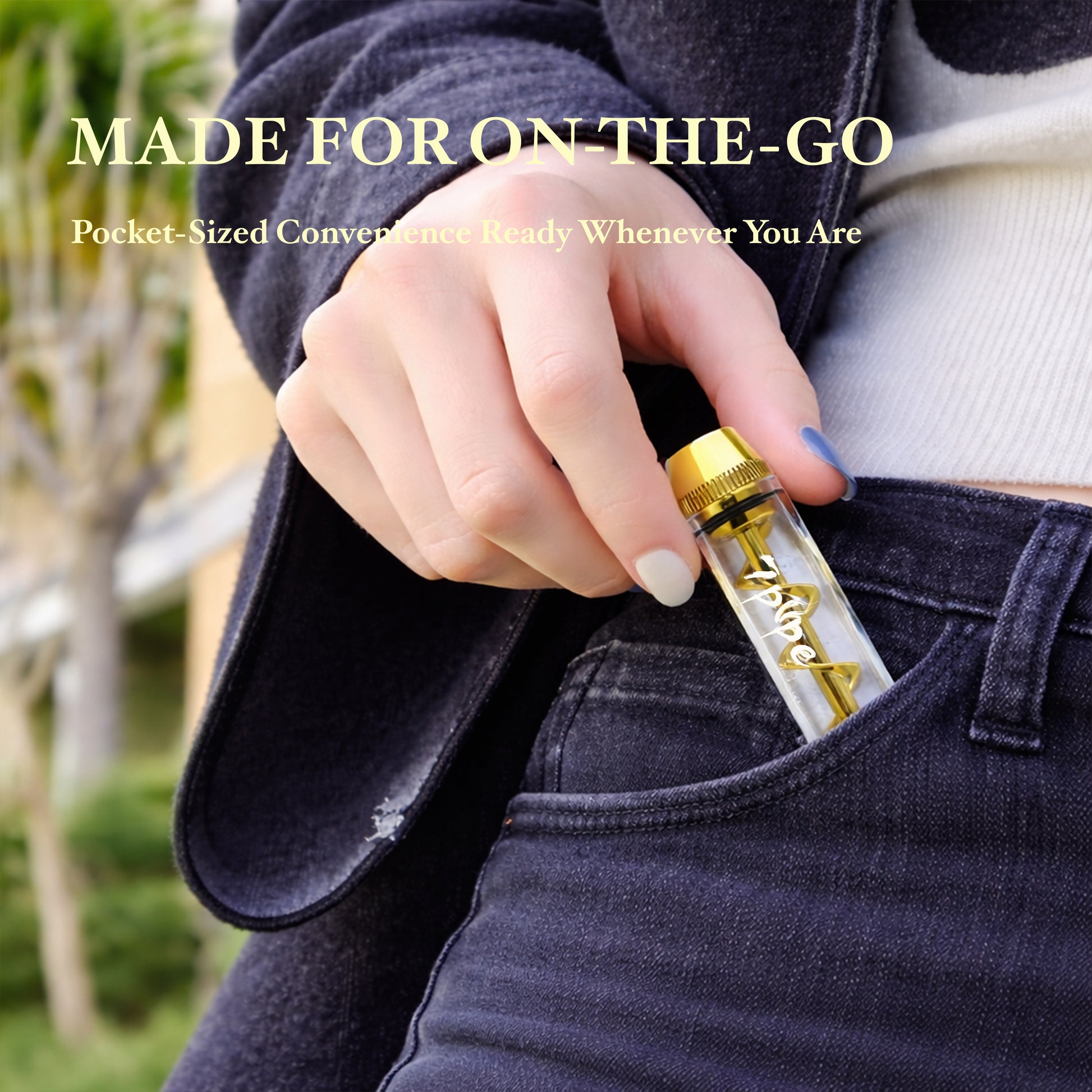 Portable Twisty Glass Blunt designed for pocket-sized carry