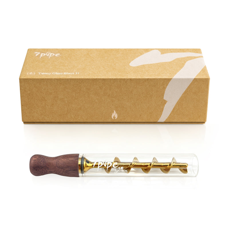 Twisty Glass Blunt Gen-2 with wood mouthpiece